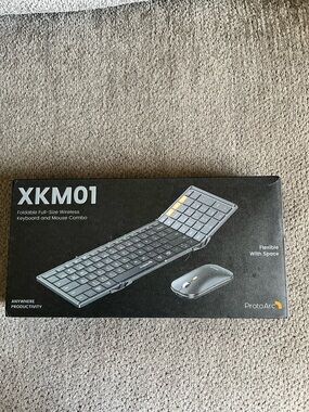 XKM01 Foldable Wireless Keyboard & Mouse Combo - Black